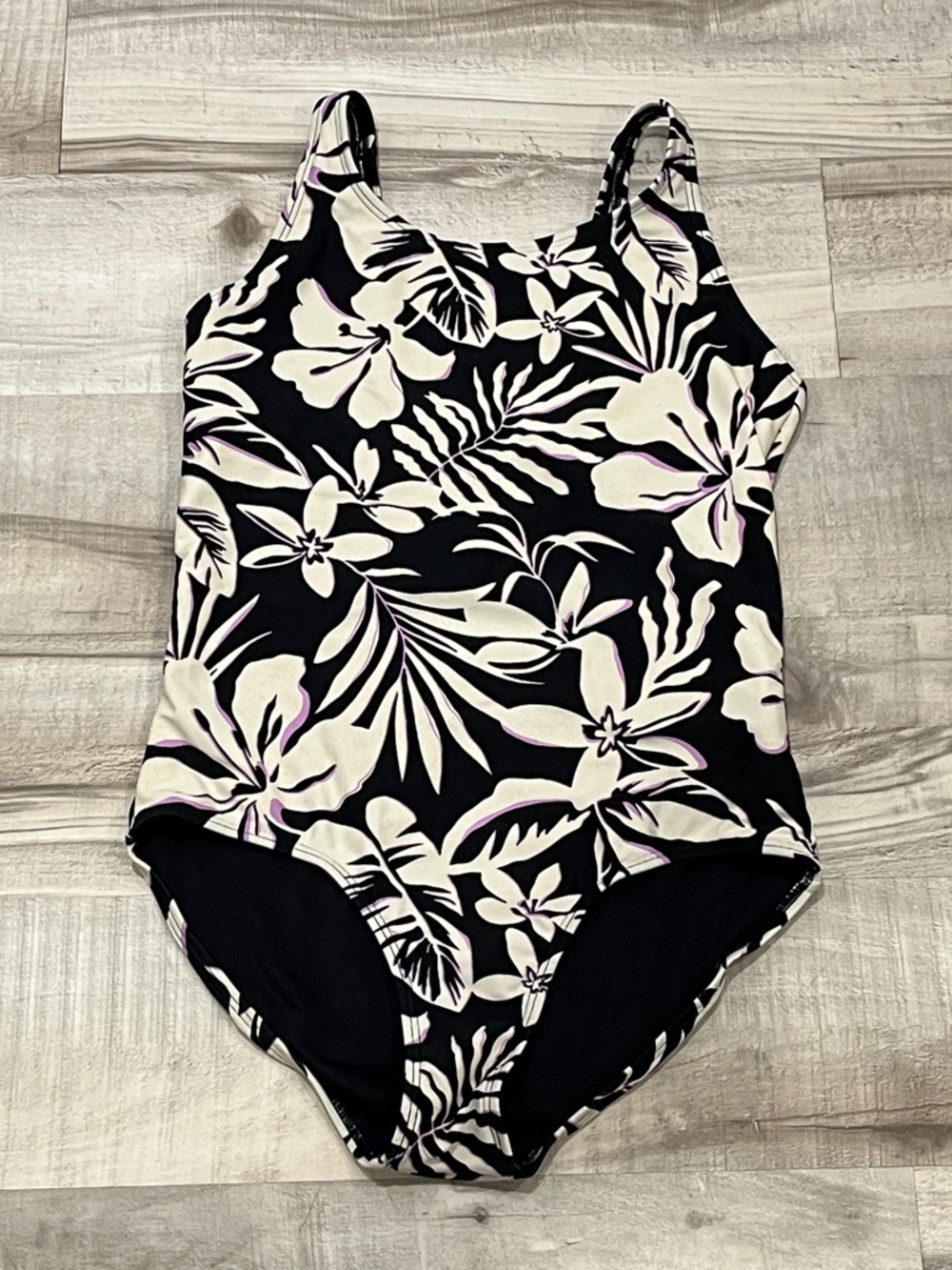 Athleta Tropical Floral Kids One-Piece Swimsuit size XXL / 16